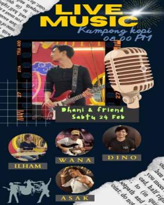 Spesial Malming, Giliran Dhani And Friends Guncang Live Musik In Kampong Kopi Wak Joel Malam Ini