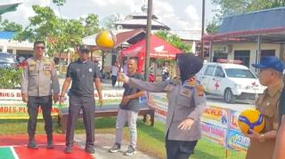 HUT Bhayangkara ke-78, Polsek Tapung Buka Turnamen Bola Voli Tingkat SMA
