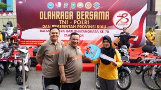 Meriahkan Hari Bhayangkara ke-78, Polda Riau Gelar Olahraga Bersama TNI-Polri dan Pemprov Riau